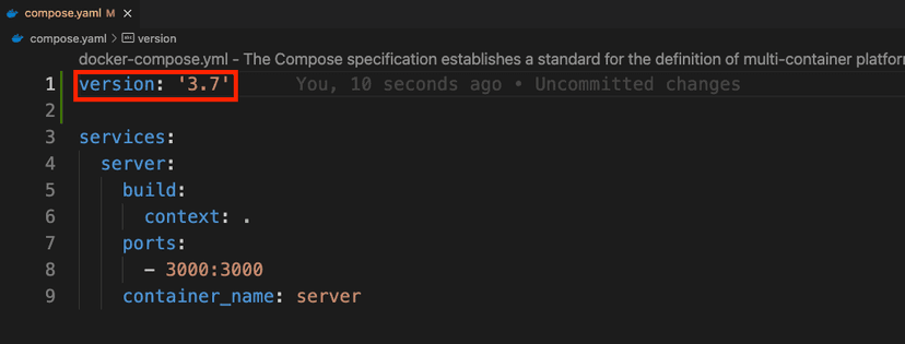 sample compose file