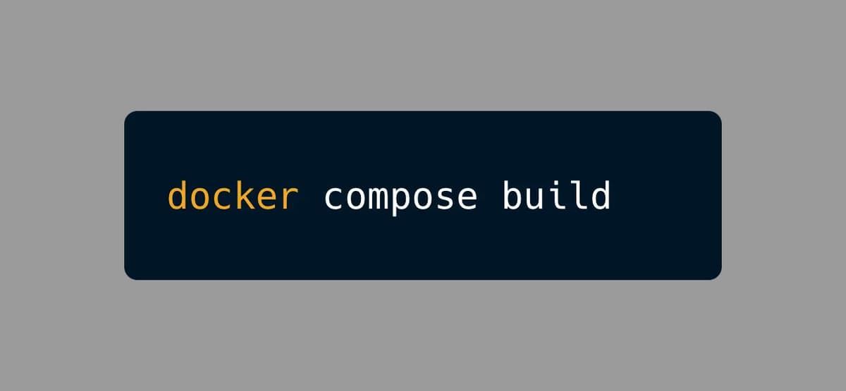Code snippet of the docker compose build command